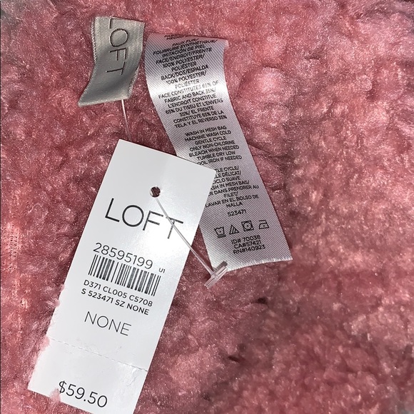 NWT Loft Fleece popover scarf Pink - Picture 3 of 4